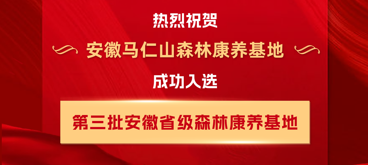 喜報！馬仁山森林康養(yǎng)基地入選安徽省級森林康養(yǎng)基地！